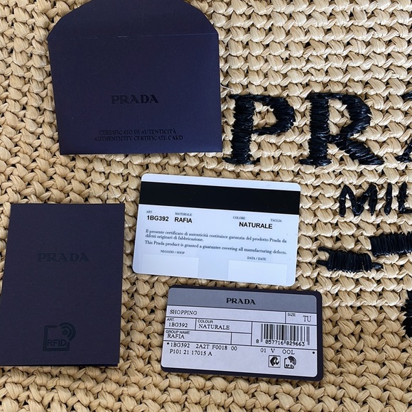 Prada large raffia crochet tote bag, natural - Picture 6 of 11